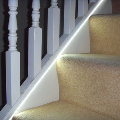 Cool White LED Tape Strip Light 10 Metres 24V Continuous COB Illumination IP20 with Driver