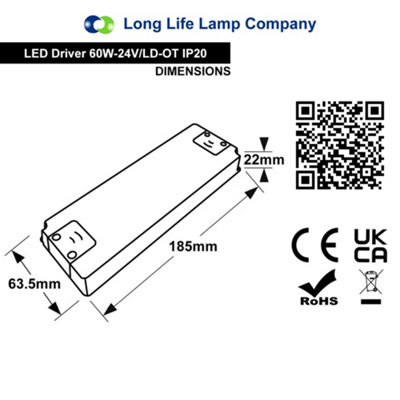 Cool White LED Tape Strip Light Continuous COB Illumination 5 Metres 24V 5COBSLCW with Transformer