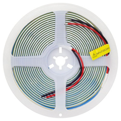 Cool White LED Tape Strip Light Continuous COB Illumination 5 Metres 24V 5COBSLCW with Transformer