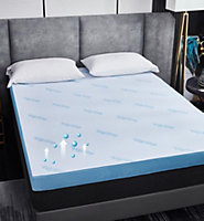 Cooling Air Flow Memory Foam Mattress Topper - 4Ft Small Double 2 Inch