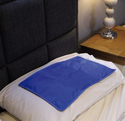 Cooling Gel Mat Pillow Insert - Blue PVC Cool Gel Pillow Inlay Pad for Natural Cooling & Comfort - Measures 51 x 33.5cm