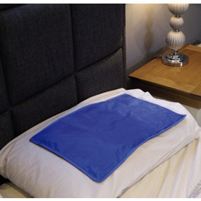 Cooling Gel Mat Pillow Insert - Blue PVC Cool Gel Pillow Inlay Pad for Natural Cooling & Comfort - Measures 51 x 33.5cm