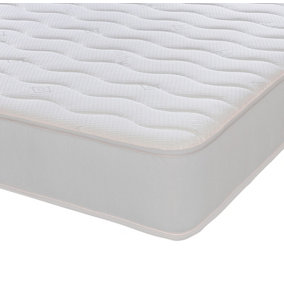 Cooltouch Colours White Wave Hybrid Memory Foam & Pinna-Coil Innerspring Mattress With White Border