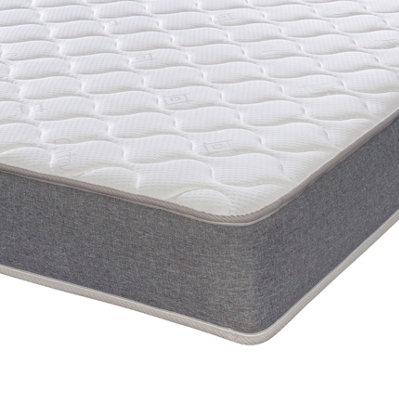 Cooltouch Essentials Grey Hybrid Spring and Memory Foam Mattress Small Double