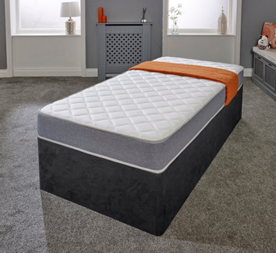 Cooltouch Essentials Grey Hybrid Spring and Memory Foam Mattress Small Double