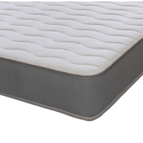Cooltouch Essentials Wave 18cm Deep Grey Border Quilted Hybrid Spring Mattress Double