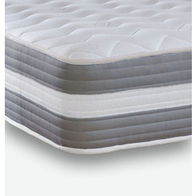 Cooltouch Premium 3D Quad Fill Grey Quilted Hybrid Mattress Double