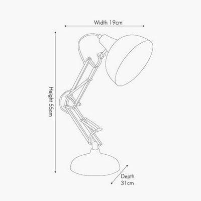 Cooper Angled Task Table Lamp Study Desk Like