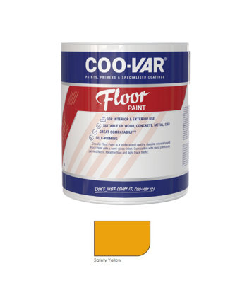 CooVar Floor Paint - Safety Yellow - 1 Litre