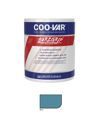 CooVar Suregrip Anti Slip Floor Paint - Blue - 1 Litre