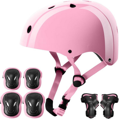 HGL Ozbozz Ensemble Casque Licorne + Coussinets – 6 Aérations, Rose/Violet/Jaune/Blanc/Bleu, Enfant