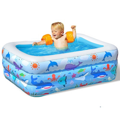 COOZi Paddling Pool 1.4M Small Inflatable Pool for Kids, Toddlers ...