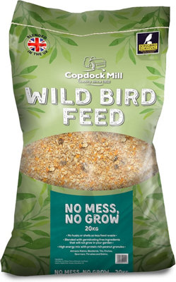 Copdock Mill No Mess Wild Bird Seed Mix 20kg - All Year Round Small ...