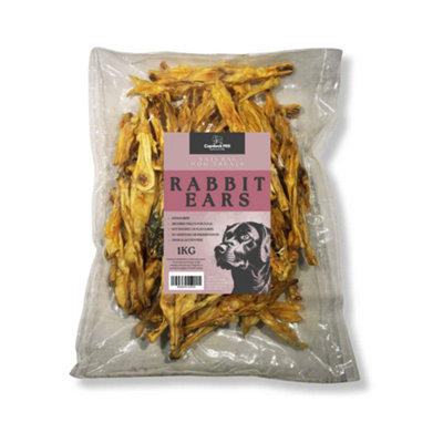Copdock Mill Rabbit Ears Air Dried Natural Treat Or Reward No Additives 1kg
