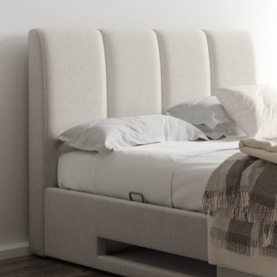 Copenhagen Upholstered Ottoman Storage TV Bed Shell - King Size 5ft Bed ...