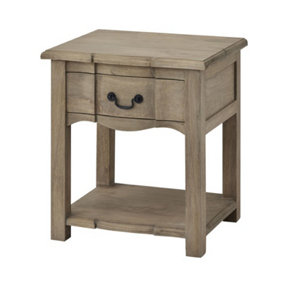 Copgrove Collection 1 Drawer Side Table - Wood - L45 x W55 x H60 cm - Brown