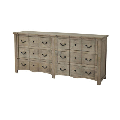 Copgrove Collection 6 Drawer Chest - Wood - L47 x W200 x H90 cm - Brown