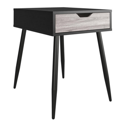Copley 1 Drawer End Table in Black Oak Look