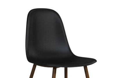 Copley dining chair in plactic black, 2 pieces