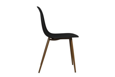 Copley dining chair in plactic black, 2 pieces