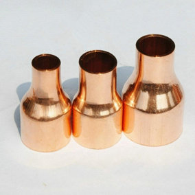 Copper 28/22/15 Reducers End Feed Plumbing Fittings Pipe Packs 1-25 WRAS