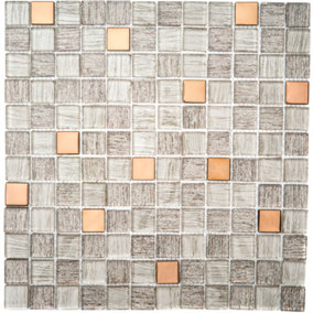 Copper Antwerp Mosaic Tile Sheet