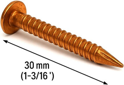 Copper Clout Nails 30mm x 3.35mm 1kg Roofing Felt Fixing Nails for ...