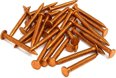 Copper Clout Nails 38mm x 3.35mm Pack of 10 Rustproof Nails for Roofing ...