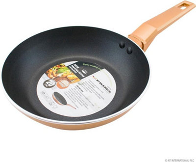 Copper Effect Aluminium Non Stick Frying Pan Saucepan Cooking Kitchen 28Cm