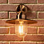 Copper Fisherman Outdoor Wall Light Metal Garden Wall Lantern