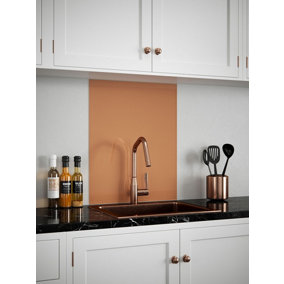 Copper Glass Kitchen Splashback 600mm x 750mm