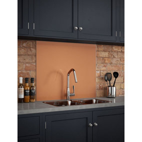 Copper Glass Kitchen Splashback 900mm x 750mm