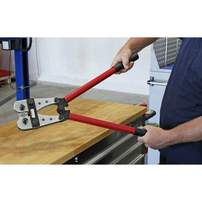 Copper Lug Terminal Crimping Tool - 10 to 120mm Range - BS Standard Terminal - 4