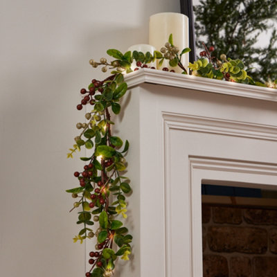 Copper Mistletoe Light Up Xmas Decoration Table Garland Decorative Christmas Garland 160cm - 3