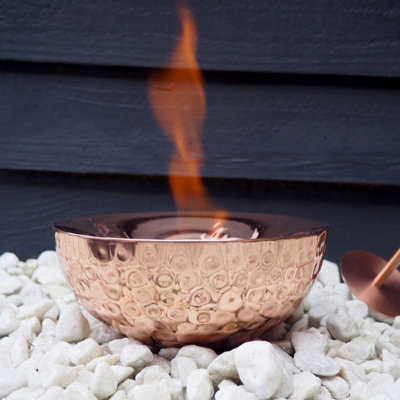 Copper Outdoor Gel Lamp - Garden fire bowl - Patio lighting Garden Lantern