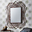 Copper Rectangle Geometric Wall Mirror - SE Home
