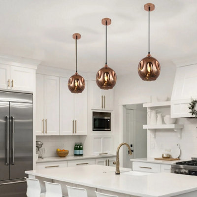 Copper rose gold ceiling light on sale