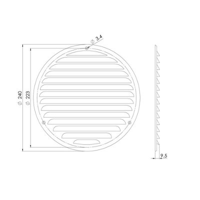 Copper Round Air Vent Grille 200mm / 240mm