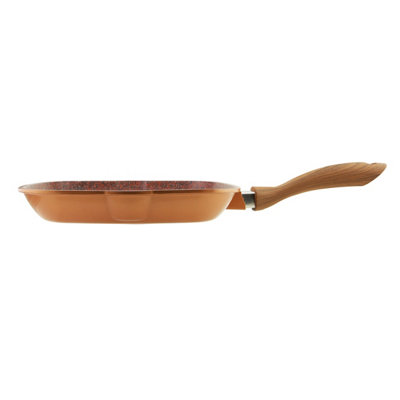 Copper Stone Pans: 28cm Griddle Pan Healthier, quicker and cleaner sizzling grill and griddle pan