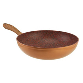 Copper Stone Pans: 28cm Wok, A Wok where the intensity of stir-fry meets the beauty of copper