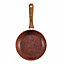 Copper Stone Pans Non-Stick & Hard Wearing with Wood Effect Handle - 20cm
