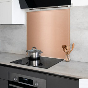 Copper Toughened Glass Kitchen Splashback - 650mm x 650mm
