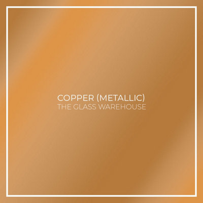 Copper Toughened Glass Kitchen Splashback - 750mm x 650mm