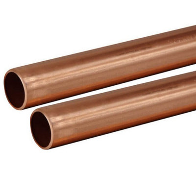 Copper Tube 22mm 2 x 1m Length BS EN1057 R250 British Copper Pipe 2000mm 200cm DIY at B&Q