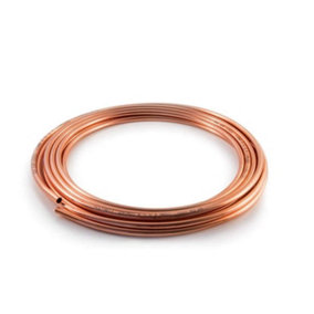 Copper Tube Pipe Coiled Flexible Microbore for Water/Gas/Plumbing & DIY Installations (10mm, 1 Metre)