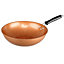 Copper Wok Stir Fry Non Stick Cooking Frying Pan Cookware Large 30cm 12"