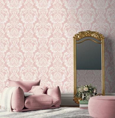 Cora Damask Peel and Stick Wallpaper