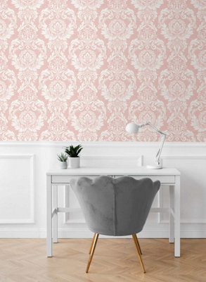 Cora Damask Peel and Stick Wallpaper