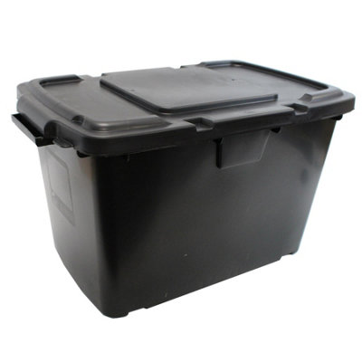 Coral Large 55L Recycling Box & Lid - Black