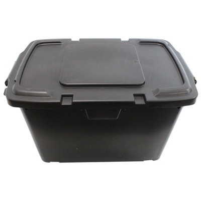 キャサリン！ All-Green Coral 55 Litre Black Outdoor Kerbside Waste Recycling